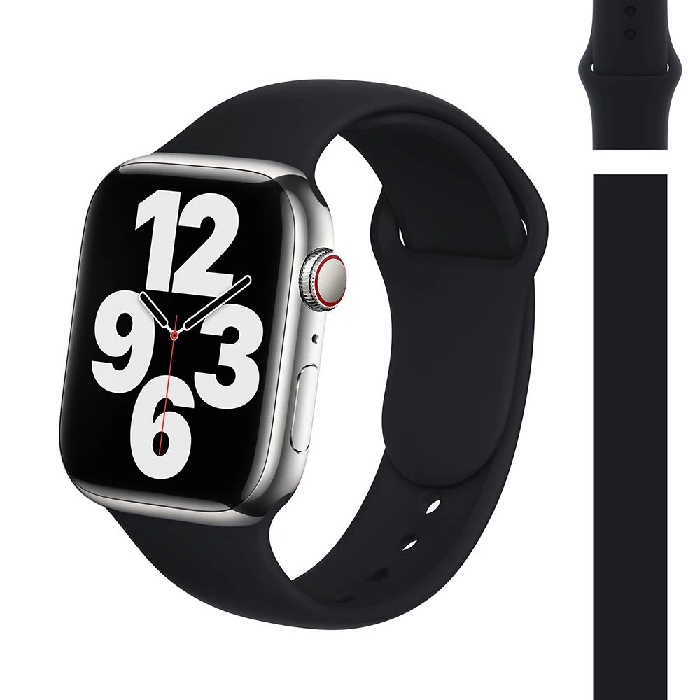 Silicone Strap Watch Compatible Apple Watch Band 45mm 44mm 41mm for bracelet iWatch 40mm 38mm correa apple watch series 7 6 5 SE Silicone Strap Watch Compatible Apple Watch Band 45mm 44mm 41mm for bracelet iWatch 40mm 38mm correa apple watch series 7 6 5 SE