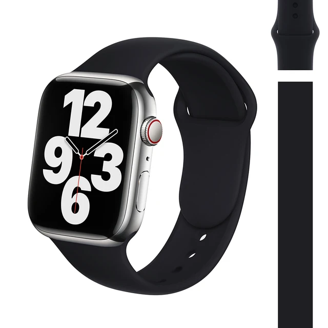 Silicone Strap Watch Compatible Apple Watch Band 45mm 44mm 41mm for bracelet iWatch 40mm 38mm correa apple watch series 7 6 5 SE 1