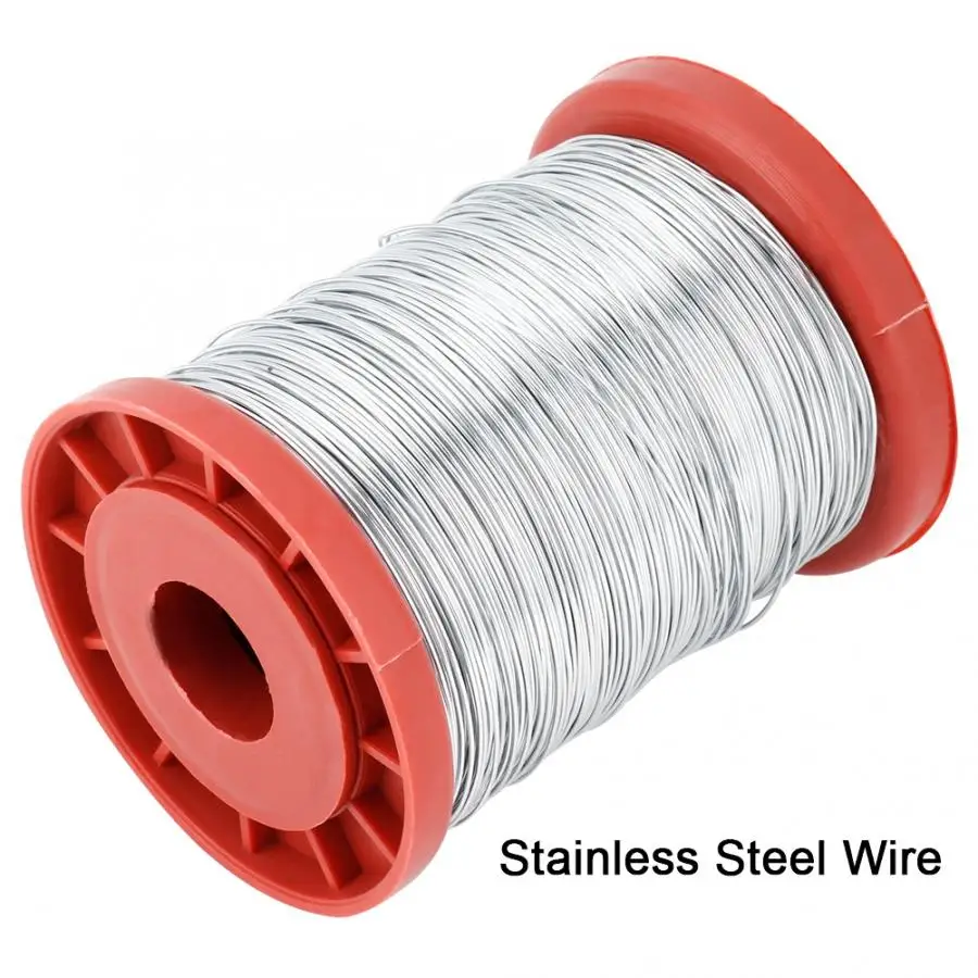 Stainless Steel Wire Каркасный провод из нержавеющей стали для пчеловодства, рама, железная проволока для пчеловодов, рамы, инструмент 0,5 мм - Color: Stainless Steel Wire