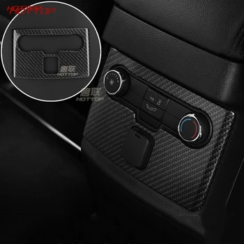

Carbon ABS Console Rear Control Button Cover For Ford Explorer 2016 2017 ABS Decoration Trim carstyling