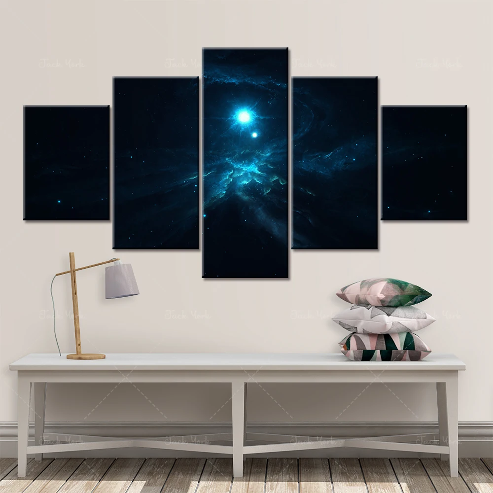 

Canvas Prints mysterious Cosmic space 5 Pieces Modular Wall Art Painting Wallpapers Poster Print for living room Home Decor