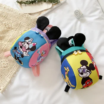 

3D Mickey Backpack For Boys Girls Lightweight Waterproof Children Backpack kids kindergarten Minnie Large Capacity School Bags