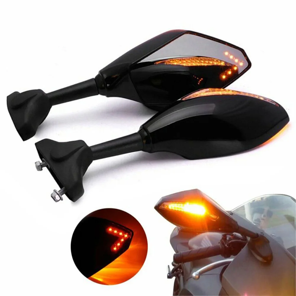 1 пара зеркало заднего вида левая+ правая Поворотная сигнальная лампа для YZF R1 R6 FZ1 FZ6 600R R3