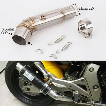 

For Hornet 600 2007- 2013 CB600F Hornet 600 CB600F CB 600 F Escape Slip-on Motorcycle Exhaust Muffler Middle Link Pipe