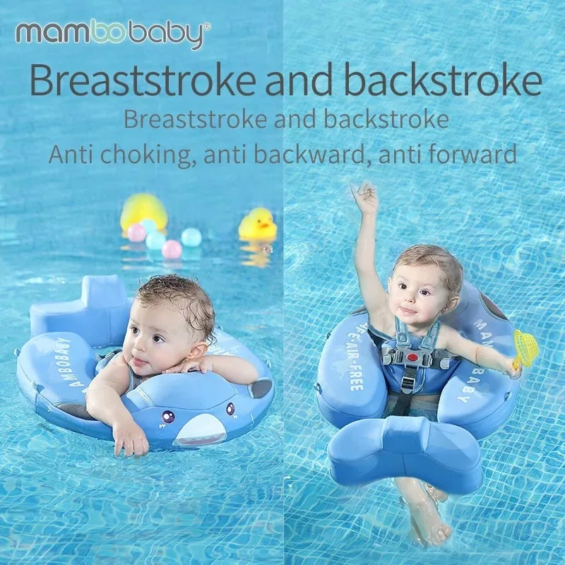 Baby Solid Non-inflatable Float Swimming Ring Children Waist Float Ring Floats Pool Toys Swim Trainer Sunshade with Sun Canopy