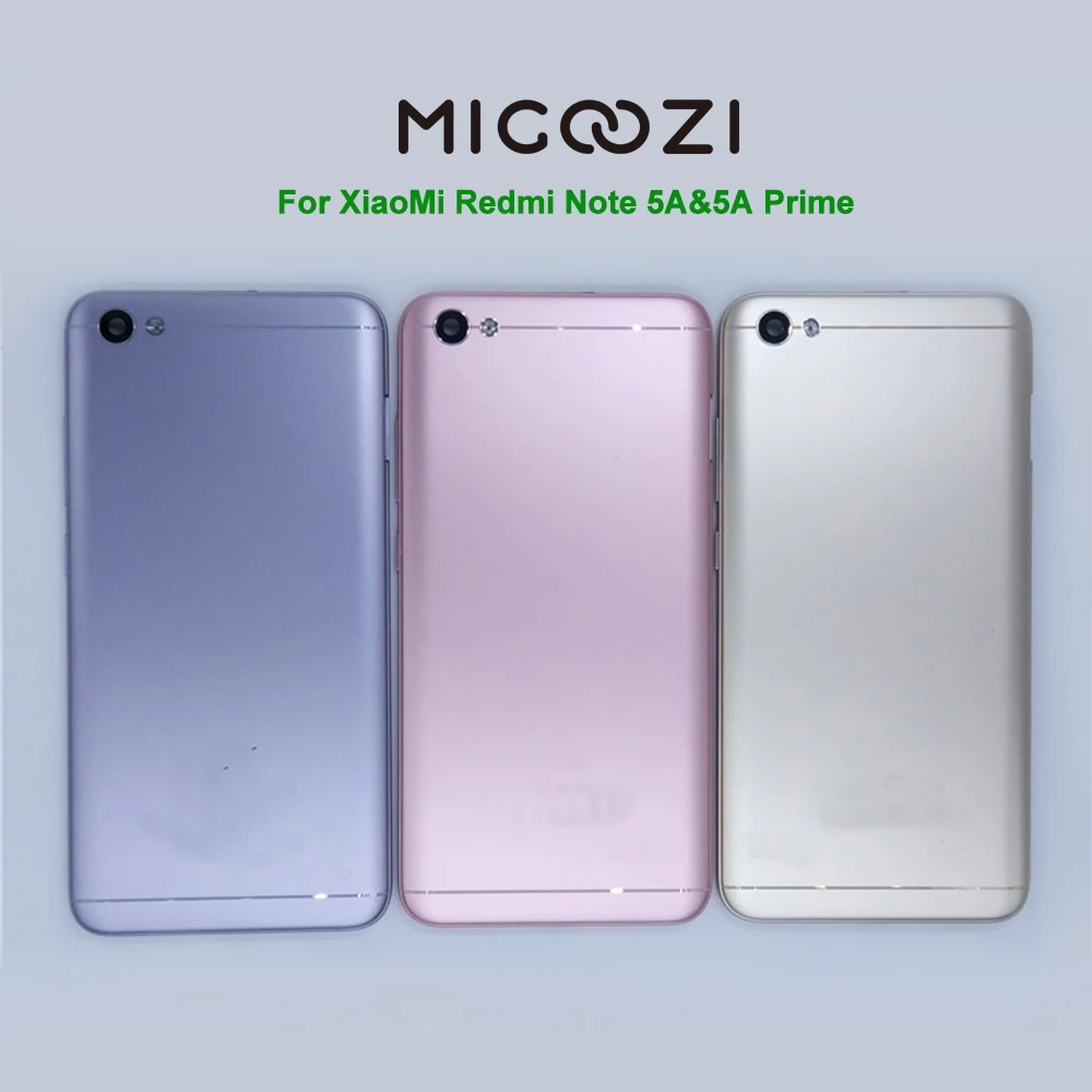 

For Xiaomi Redmi Note 5A Pro Prime Housing Battery Back Cover Case with Power Volume Button for Xiaomi Redmi Note 5A Note 5A Pro