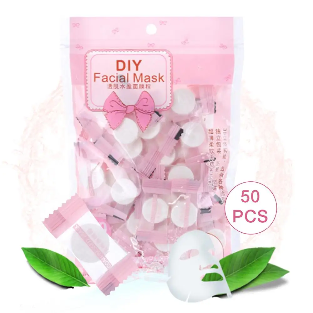 

100pcs/pack Compressed Face Mask Disposable Women Beauty DIY Facial Masks Paper Natural Skin Care Wrapped Masks Make up Tool
