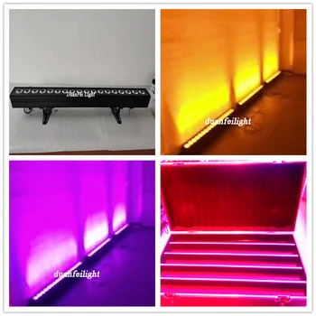 

(5pcs+flycase) indoor powerful led bar wall washer rgbwa uv dmx dj lyre bar 18x18w 6in1 led wash long bar
