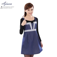 Ajiacn электромагнитное излучение защитное Серебряное волокно для беременных женщин одежда EMF Экранирование Мода ремень платье