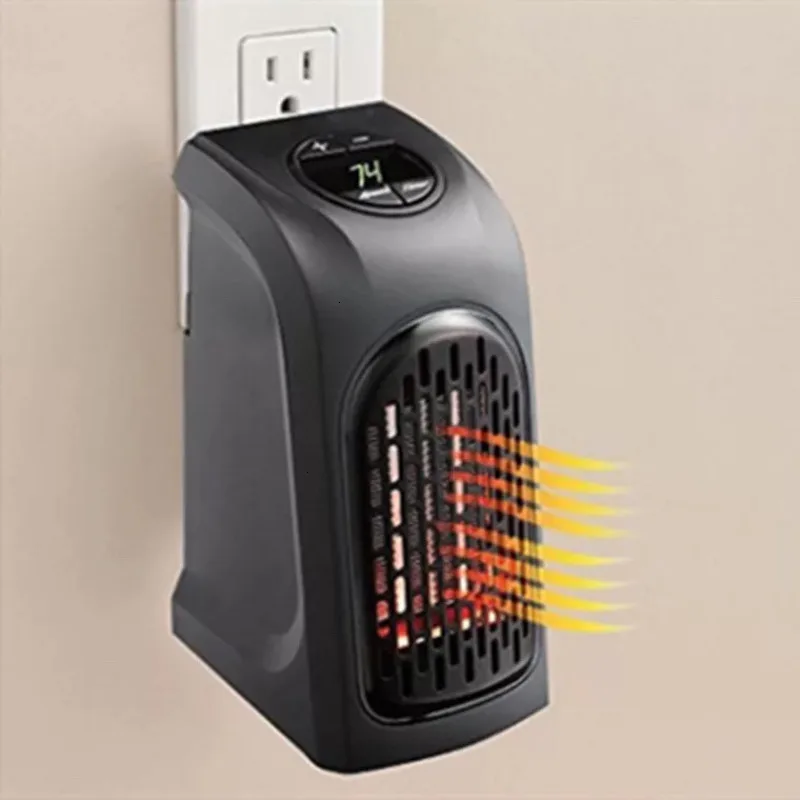 

Electric Wall Home Heater Mini Portable Plug-in fan Heater Warmer for Indoor Heating Camping Any Place Adjustable Thermostat
