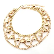 E0072 аксессуары в европейском и американском стиле, крутой волнистый браслет на ногу с кисточками, летние универсальные украшения для ног