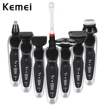 

Kemei KM- 8867 6 in 1 Hair Trimmer Clipper Rechargeable Wireless Razor Comb Electric Cutter Hair Cutting Machine Styling Tools