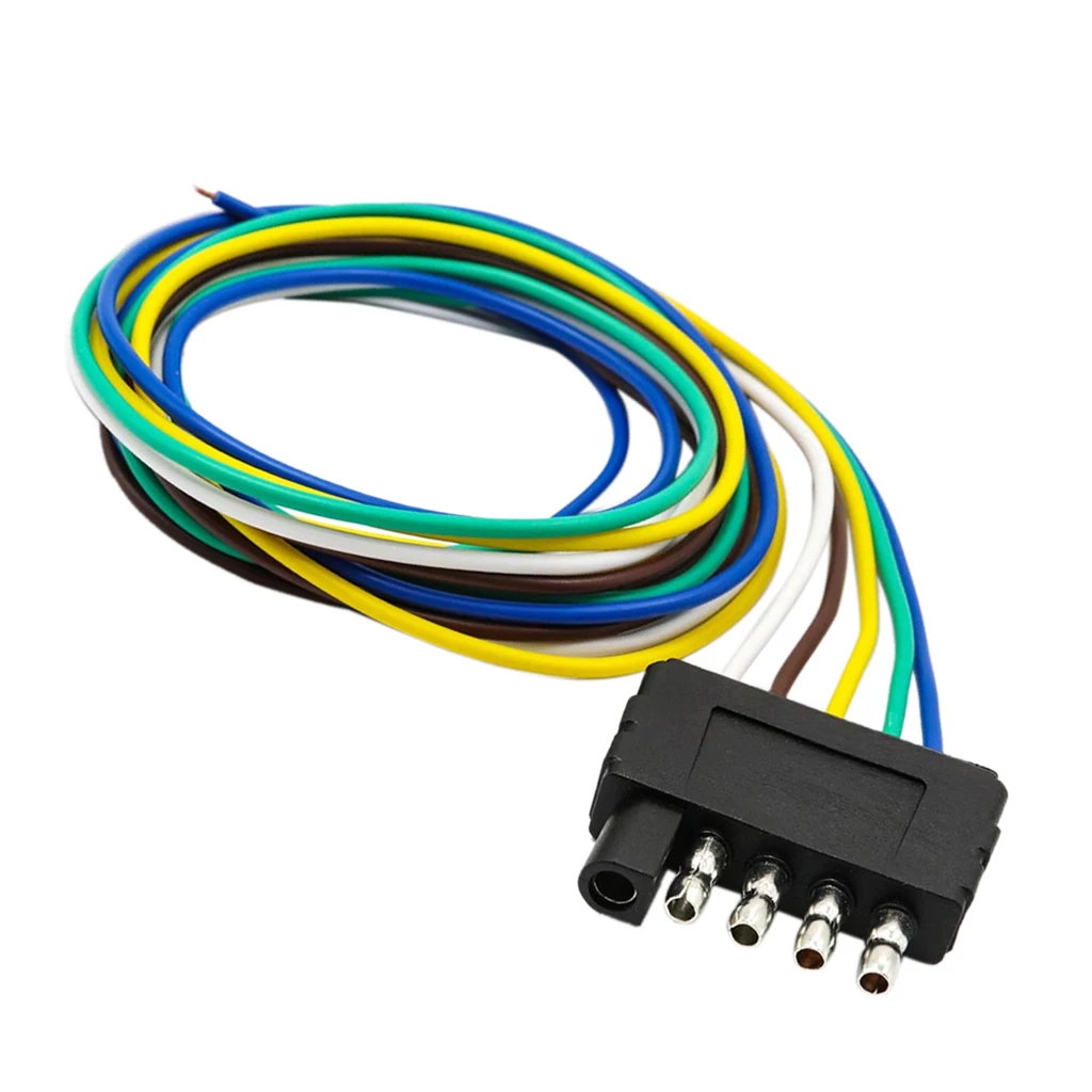 5Way Flat Trailer Wire Harness Extension Connector Socket with 36'' Cable US