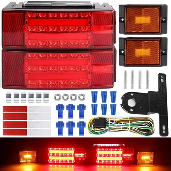 

Submersible Led Trailer Light Kit,Super Bright Brake Stop Turn Tail License Lights for Camper Truck Rv Boat Snowmobile Under 8