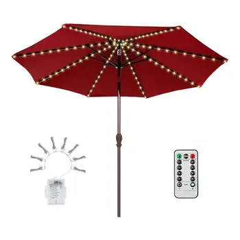 

Battery Umbrella Lights,8 Strings Lights 104 LEDs with Remote Control,Waterproof Umbrella Lights for Outdoor Camping Tents