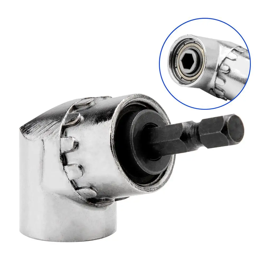 

4pcs/set drill socket set Drill Socket Adaptor Hex Drive To 1/4" 3/8"1/2" Impact BIts Driver Tools 105 Degree Right Angle Extens