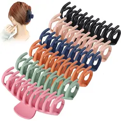 Tyfthui 6 Pcs Hair Claw Clips for Women Nonslip Hair Clips for Women and Girls, Strong Hold for Thin/Thick Hair Fashion Hair