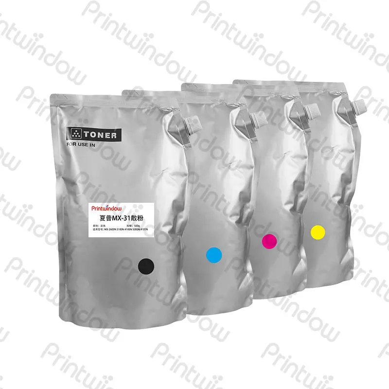 500g CMYK порошок для электростатической печати для Sharp MX31 MX2600 MX3100 MX3610 MX4100 MX4111 MX5110 MX5140 N