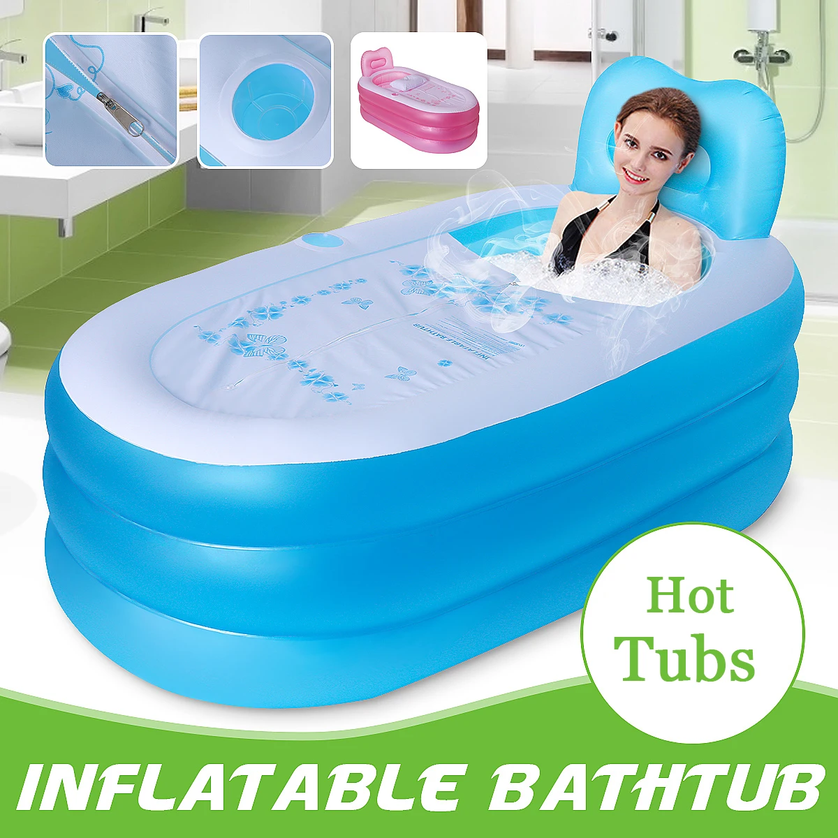 Portable Folding Bathtub For Baby Inflatable Bath Enjoy Life Bathtub Air Pump Warm Winter Keep