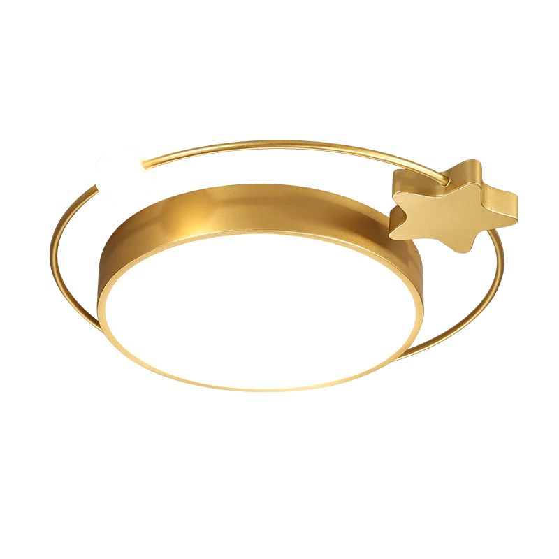 

Nordic Style LED Ceiling Lights Modern Golden Simple Warm Bedroom Children's Room Study Light Fixtures 28W 37W Free Shipping