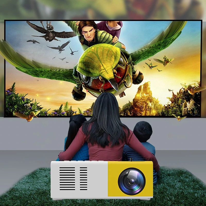 Salange J9 Pro Projector 1000 lumens 480x360 Pixels 3.5mm Audio HDMI USB Mini LED Projector Home Media Player PK YG300