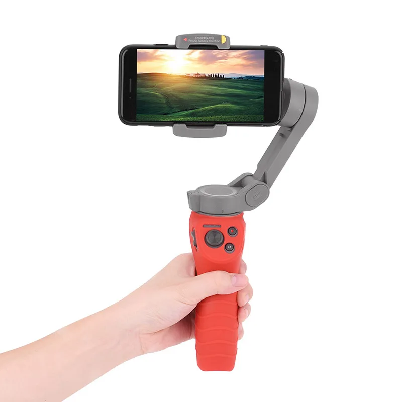 

New For Dajiang OSMO Mobile 3 Accessories Handle Cover Silicone Concise Non-slip Dustproof Cover Red Black