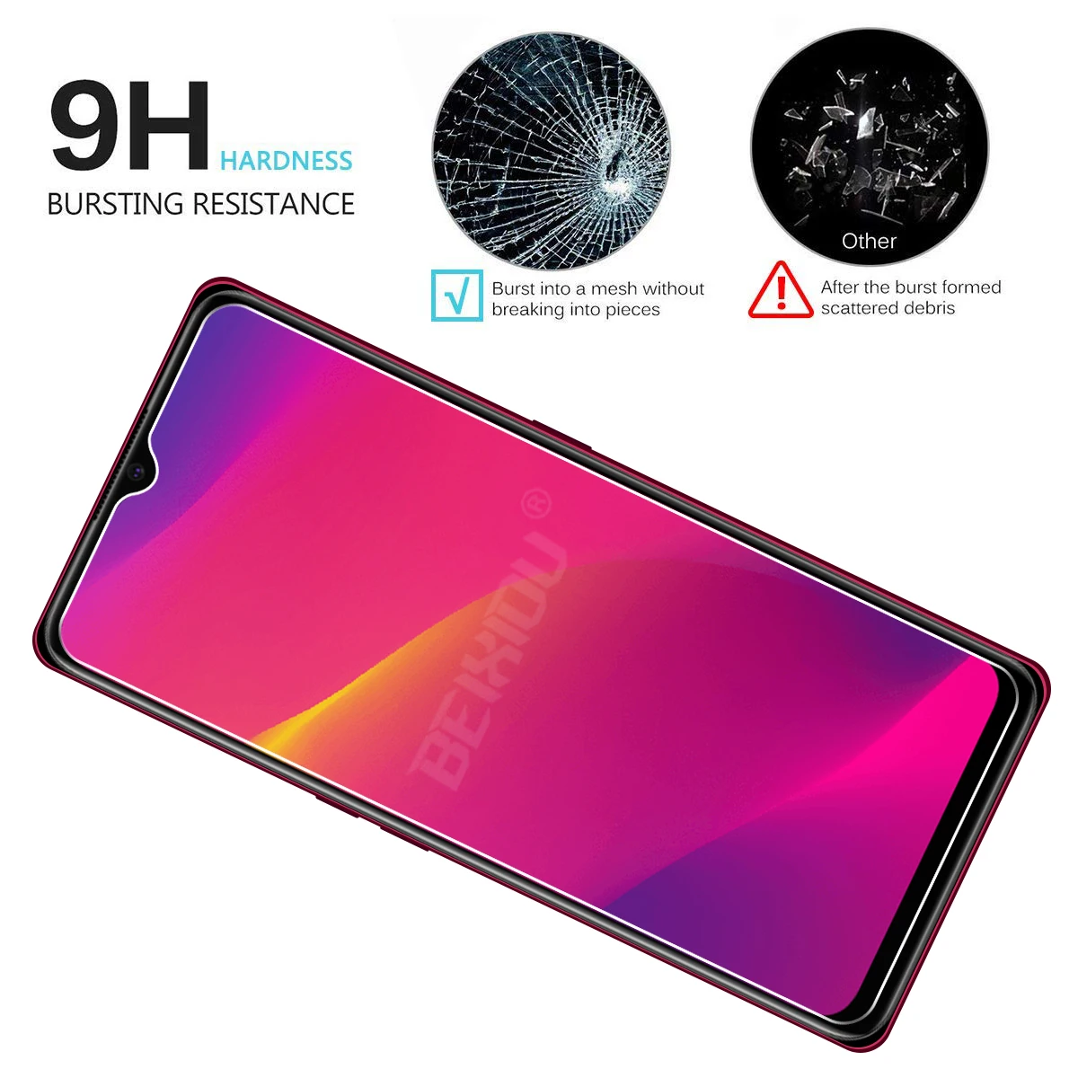 2 шт Полное закаленное стекло для OPPO A5 защита экрана 2.5D 9h закаленное стекло для OPPO A5 защитная пленка