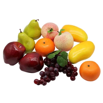 

12 Pcs Decorative Lifelike Realistic Artificial Fake Fruit Decor,Home Kitchen Wedding Party Festival Autumn Thanksgiving Decorat