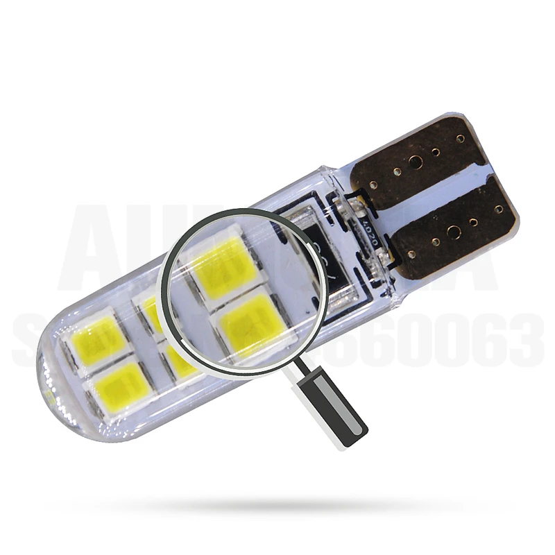 100x яркая кварцевая T10 светодиодный W5W 194 W5W 2835 Светодиодный 12SMD парковки авто Клин габаритный фонарь лицензии Светильник лампы