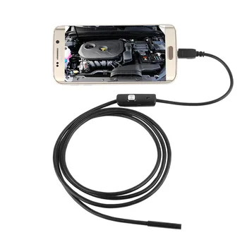 

Waterproof 480P HD 7mm lens Inspection Pipe 1m Endoscope Mini USB Camera Snake Tube with 6 LEDs Borescope For Android Phone PC