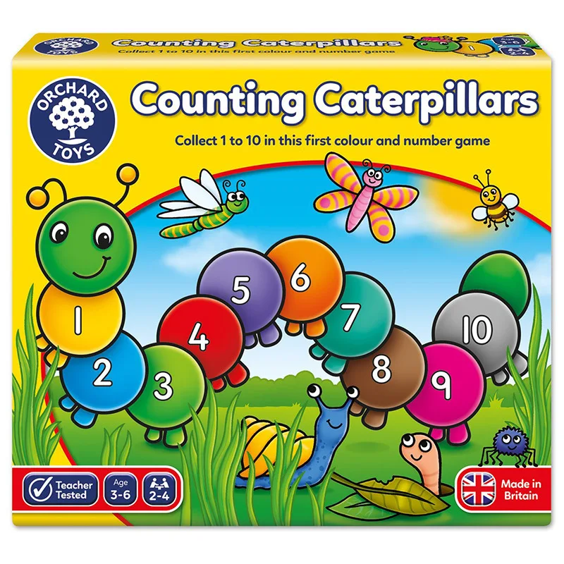 

Orchard Toys Board Game Counting Caterpillars Number Caterpillar Tabletop Game Toy