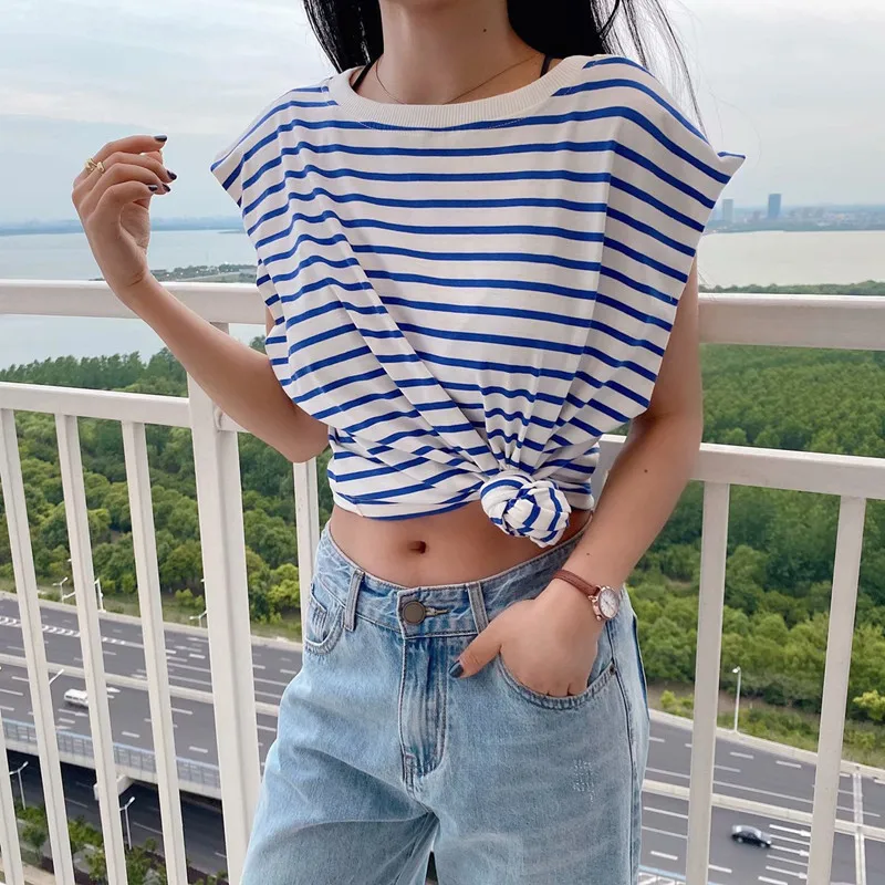 

Women Vintage Striped Print T Shirt Oversized Cool Short Sleeve O Neck Tees Ladies Casual Tee Shirt Top