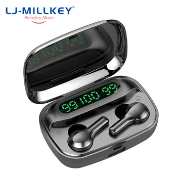 

Bluetooth Earphone Wireless Headphones LED TWS with Microphone Earphones Waterproof Noise Cancel Headset Earbuds 2000mAh MS13