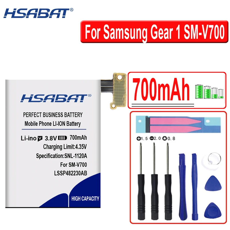 HSABAT 700 мА/ч, LSSP482230AB B030FE Батарея для samsung Galaxy Шестерни 1 SM-V700 V700 LSSP482230AB