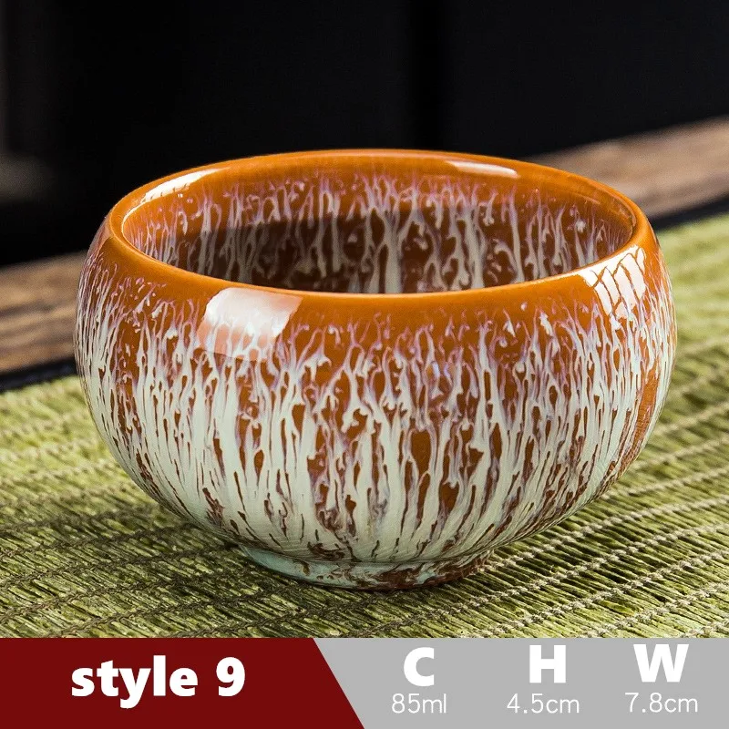 85ml Tea Set Teaware  Tea Set Cup Ceramic Chinese Style Tea Cup Set  Gongfu Tea Set  Colorful Glazed Tea Set