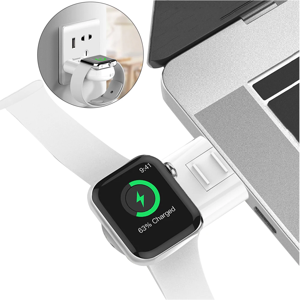 Магнитный Беспроводной Зарядное устройство для наручных часов Apple Watch 4/3/2/1 Угол usb-кабель для быстрой зарядки по стандарту QI автомобильное дорожное зарядное устройство адаптер для Apple Watch 4