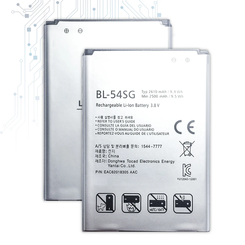 BL 54SG батарея для LG G2 F320 F340L H522Y 2610mAh F260 D728 D729 H778 H779 D722 Lg90 D410 Замена литий ионных