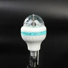 DishyKooker Z20 RGB LED Little Magic Ball Stage Light Colorful Rotating Holiday Light Bar Crystal Magic Ball 3W Party