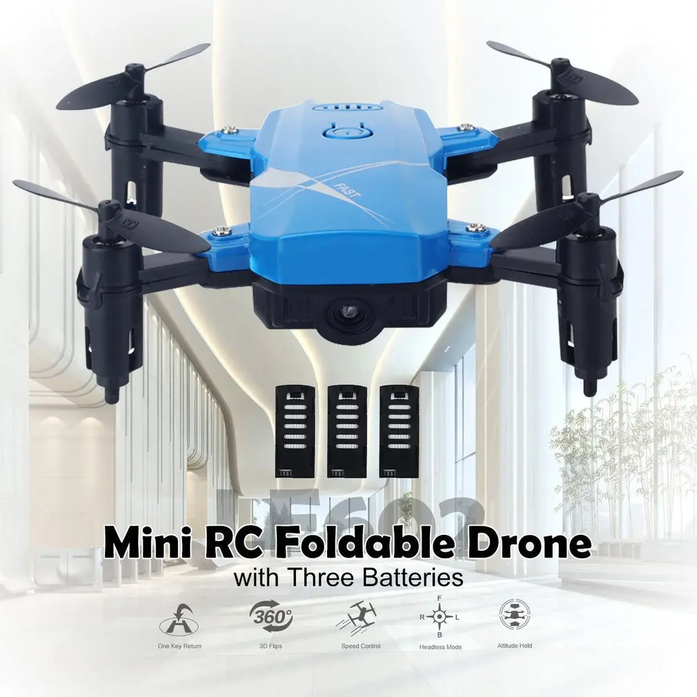 LF602 Мини RC 2,4G складной Радиоуправляемый квадрокоптер Дрон самолет с удержанием высоты один ключ возврат 3D переворачивается подарок 3 батареи