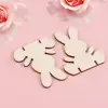 10PCs Easter Bunny Piece Innovative Cute 3D DIY Wooden Ornaments Home Decor Craft Bunny Easter Decoration - Image 4
