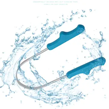 

Tongue Fur Cleaner Scrape Tongue Fur Cleaner Tongue U-shaped Handle Steel Scraper Scraper Stainless Tongue Double G5D7