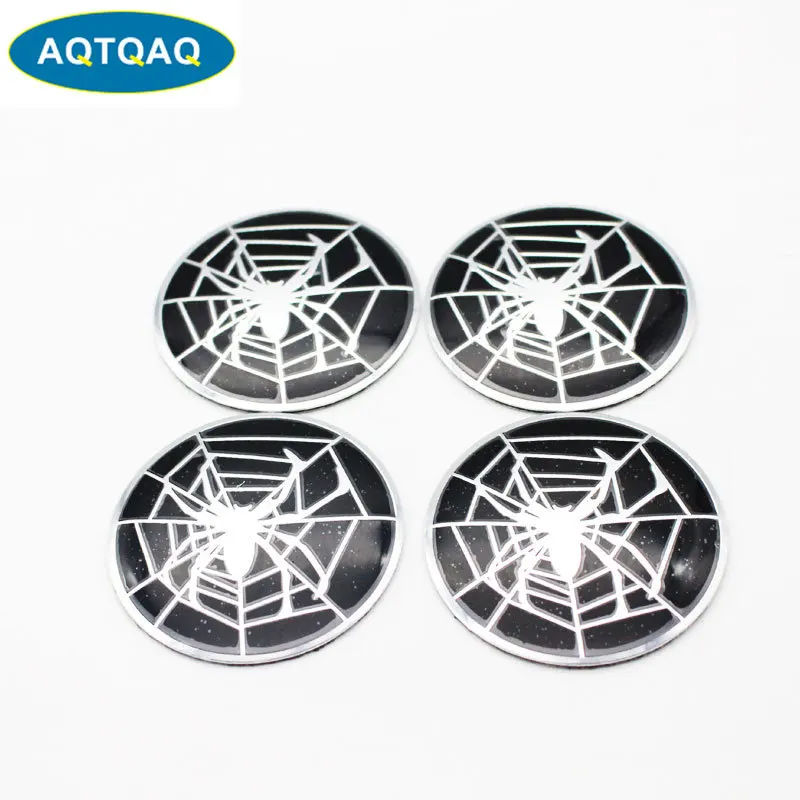 

4pcs/Set 58mm Spider Car Steering Wheel Badge Center Hub Sticker for Hub Cap Emblem Car Styling