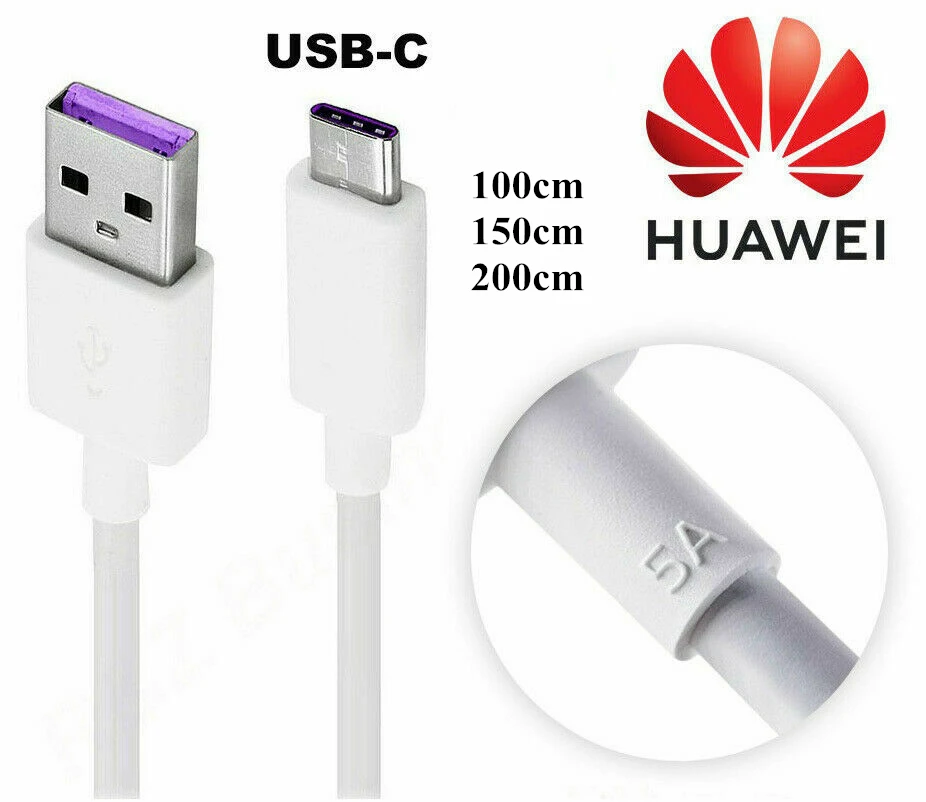 

Original Huawei USB Type-C 5A Fast Charging super Charging Cable for Huawei Mate 10/20/30 Pro P20/30/40 Pro Honor 10 View 10/20