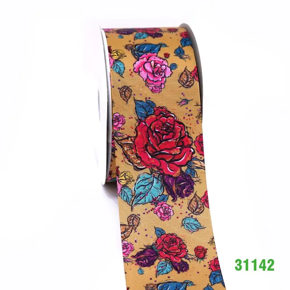 50 ярдов мультфильм напечатанный grosgrain ленты 31137 - Цвет: 31142