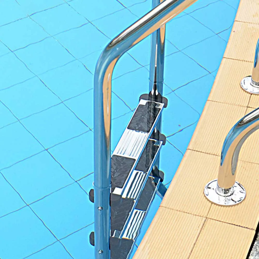 Stainless Steel Swimming Pool Ladder Step Easy Install Safety Strong Load Capacity Rung Non Slip Pedal Anti Corrosion Stable