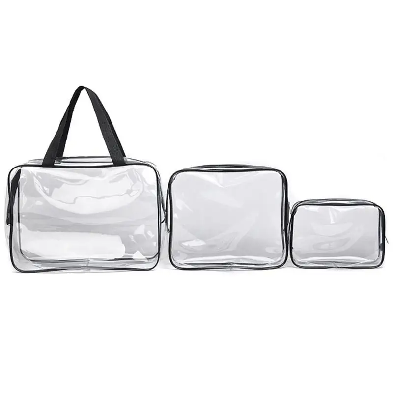 

Travel Transparent Cosmetic Bag PVC Women Zipper Clear Makeup Bags Case Make Up Organizer Storage Potable Handbag Toiletry Bag
