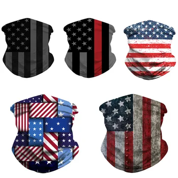 

USA Flag 3D Clown Ghost Motorcycle Face Mask Neck Gaiter Motorbike Tube Scarf Bandana Moto Biker Head Shield Balaclava Sun Masks