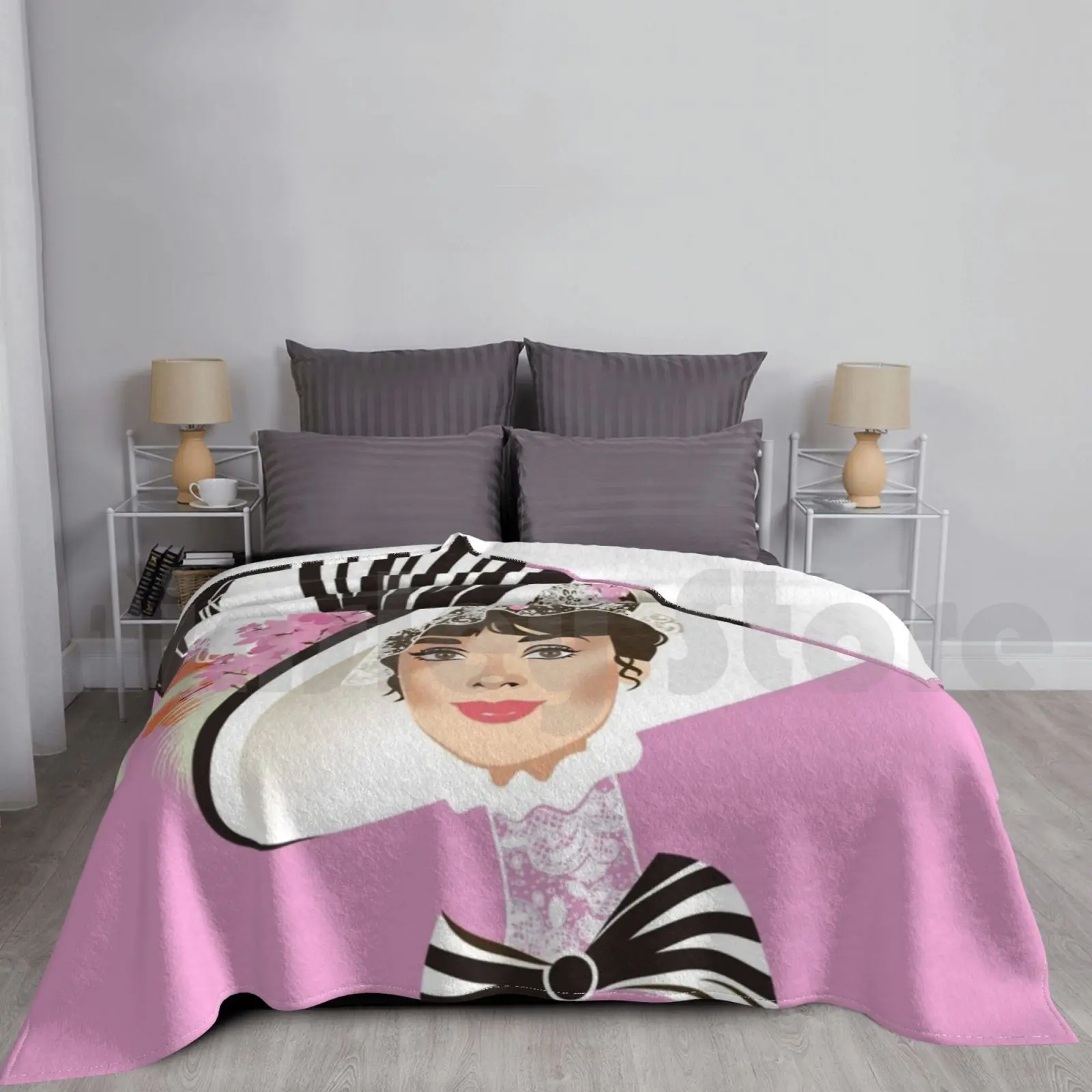 Eliza At Asinet Coperta Super Soft Warm Light Sottile Audrey Hepburn Eliza Doolittle My Fair Lady Icona Musicale Della Moda