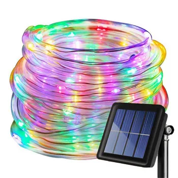 

LED Solar Sensor Strip Lights Outdoor Fairy Lighting String Copper wire Tube Light Street Garland Decors for Garden Patio Trees