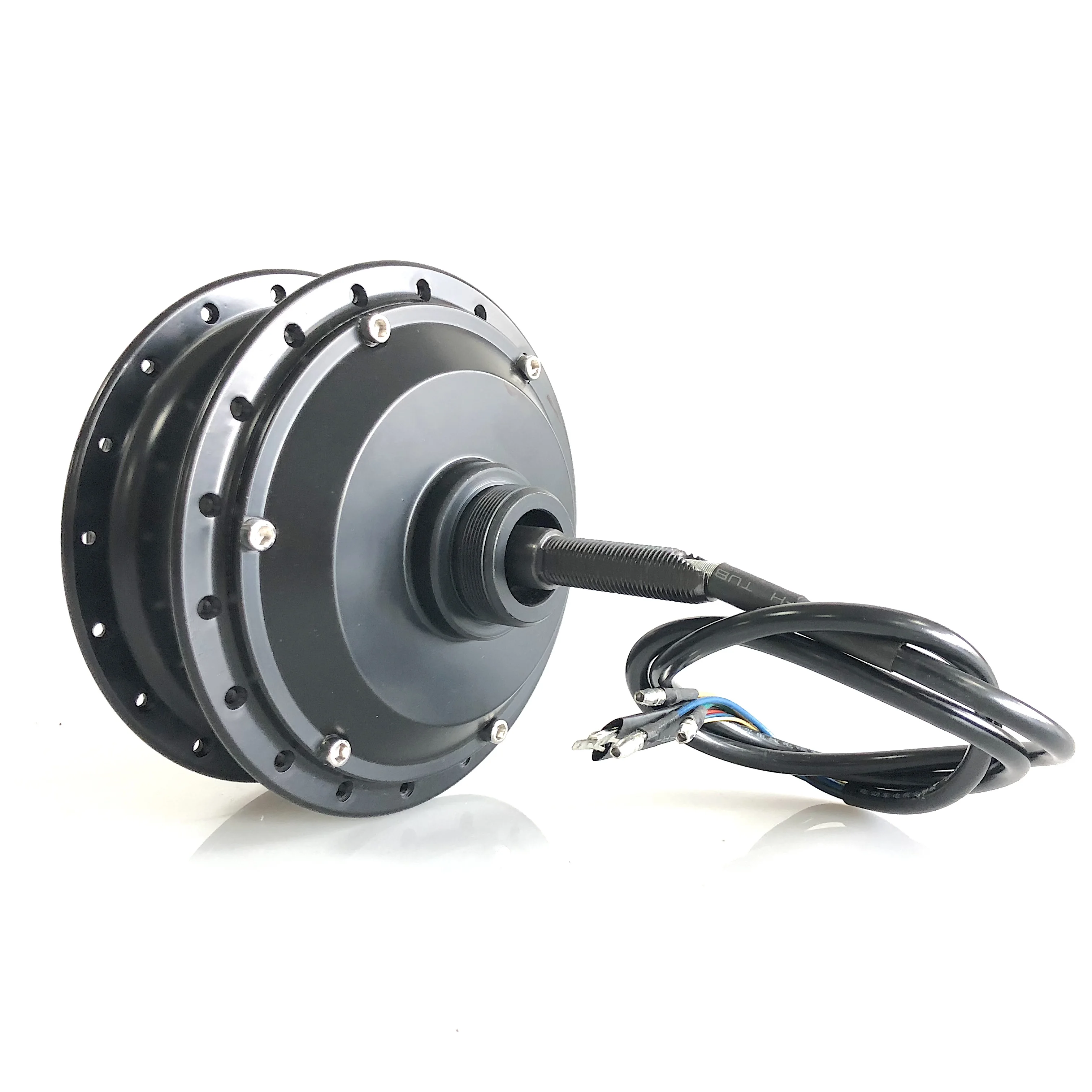 US $139.00 Cheap PY H01 Drum Brake 48V 350W Geared Hub Motor Rear Drive Freewheel Screw Black EBike 36 Spokes